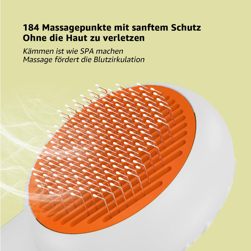 Peticularz® Donut Shaped White Pet Comb for Dogs & Cats, Gentle Grooming, Detangling & Massage Brush, Effective Grooming for Pets, Innovative Design for Easy Use Donut Shaped L19.6cm - PawsPlanet Australia