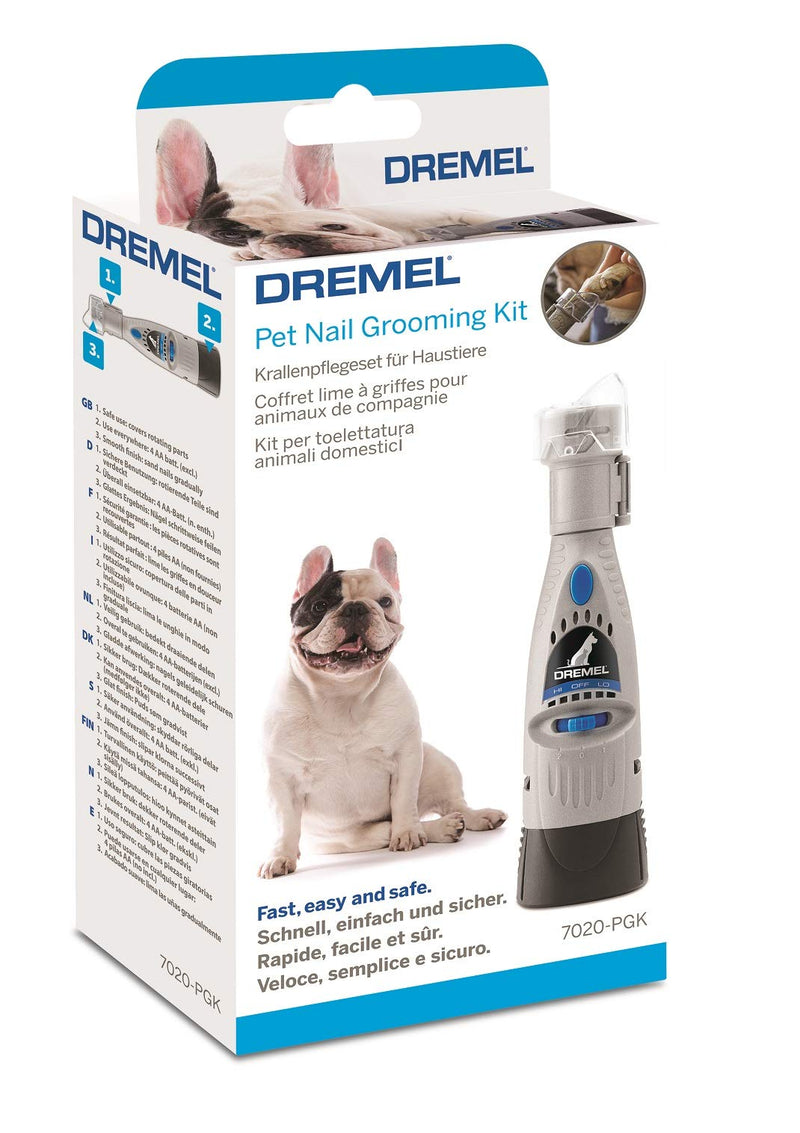 Dremel 7020-PGK Pet Nail Grinder, Quiet Electric Dog Nail File Care Set with 4 Sanding Discs, Safe Alternative to Dog Nail Clippers and Trimmers - PawsPlanet Australia