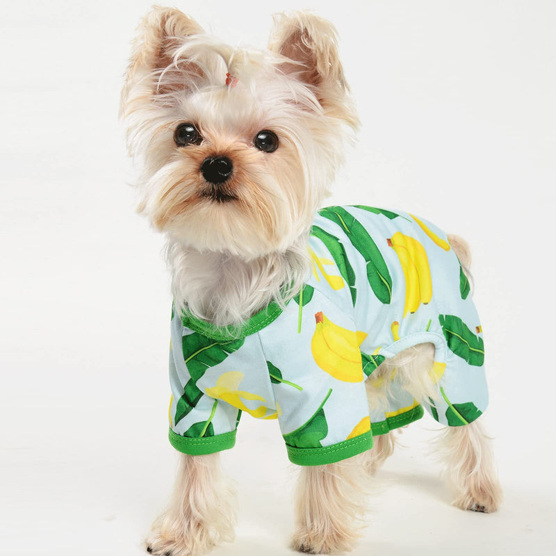 Dog Pajamas Kiwi Puppy Apparel Doggie Onesies Pet Clothes Cat Pjs for Small Dog Boy Girl Avocado - PawsPlanet Australia