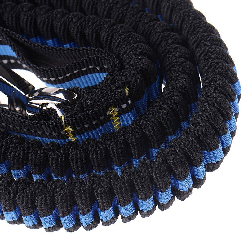 Anti-Shock Reflective Training Bungee Leash Elastic Dog Pet Lead Leash with Soft Padded Loop Handle Blue - PawsPlanet Australia