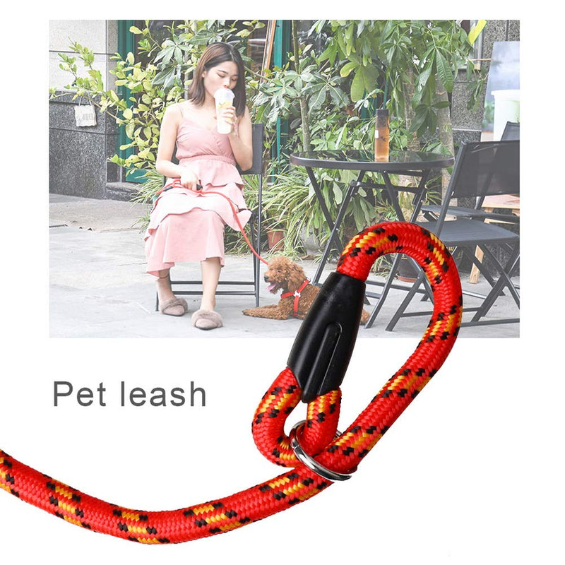 nuoshen Dog Slip Lead,125cm Extremely Durable Strong Dog Training Leash Rope Adjustable Pet Lead Leash for Dogs, Red part of 1 - PawsPlanet Australia