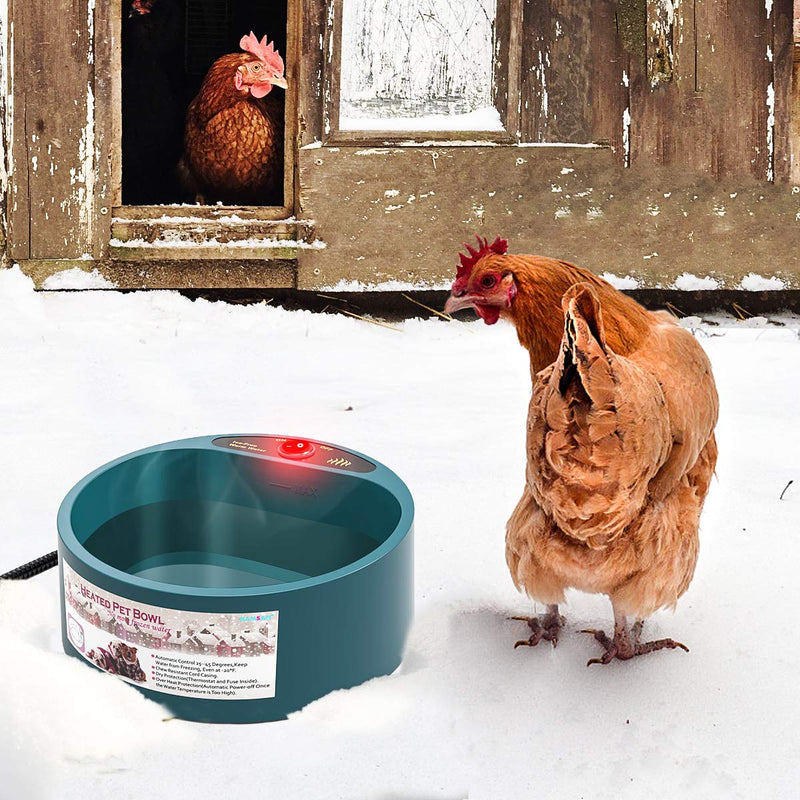 [Australia] - Namsan Heated Pet Bowl Outdoor Dog Thermal-Bowl Provide Drinkable Water in Sub-Freezing Temperature for Cat, Chicken, Squirrels Heated Water Bowl 