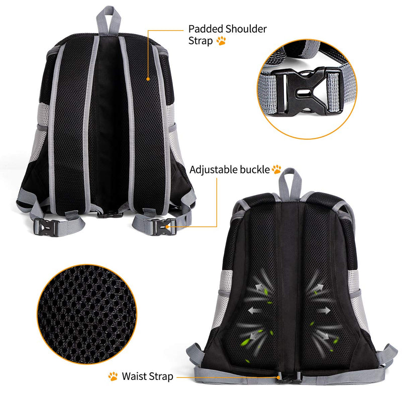 ENNEFU Comfortable Dog Cat Carrier Backpack Puppy Pet Front Pack with Breathable Head Out Design and Padded Shoulder for Hiking Outdoor Travel L1 - PawsPlanet Australia