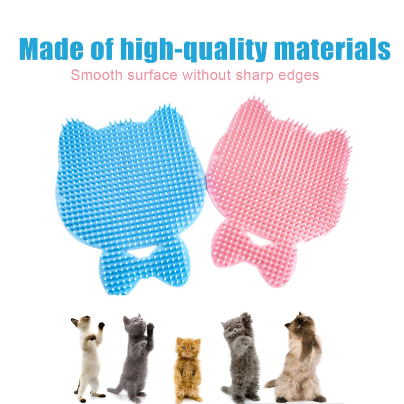 Cat Brush Massage Hair Removal Care Device - Cat Back Care Massager Cat Self Groomer for Massage Grooming and Playing Toy Brush for Kittens and Small Dogs, Pack of 2 - PawsPlanet Australia