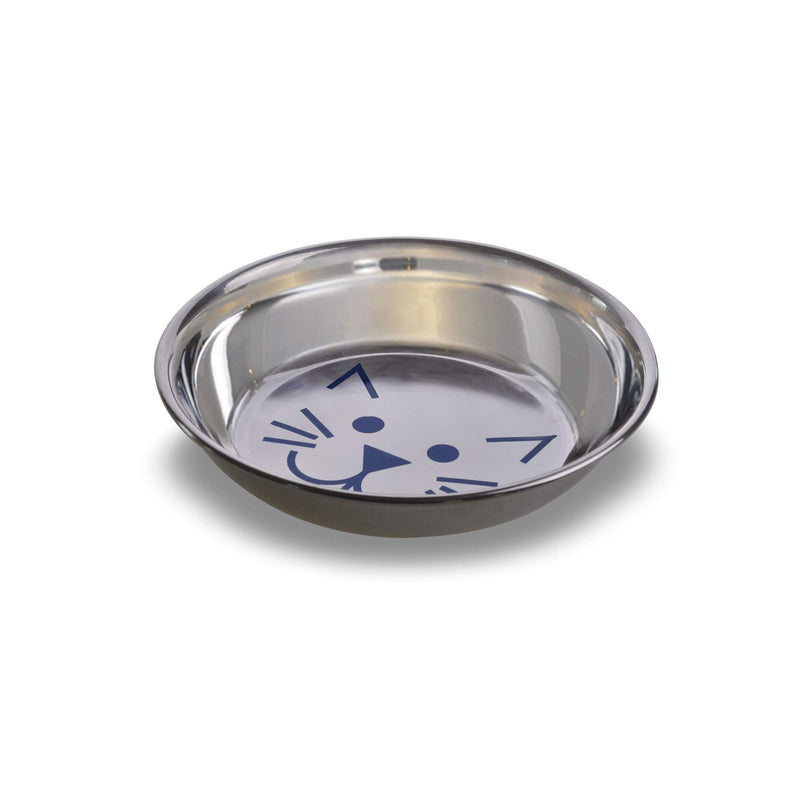 Van Ness Stainless Steel Saucer Style Cat Dish, 8 Ounce - PawsPlanet Australia