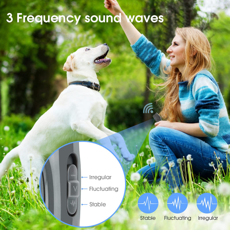 Anti Barking Device, 3 In 1 Ultrasonic Dog Bark Deterrent Devices, 3 Frequency Dog Training-Bark Control Devices, Chargeable Ultrasonic Dog Trainer For Small Medium And Large Dogs, 16.4ft Range - PawsPlanet Australia