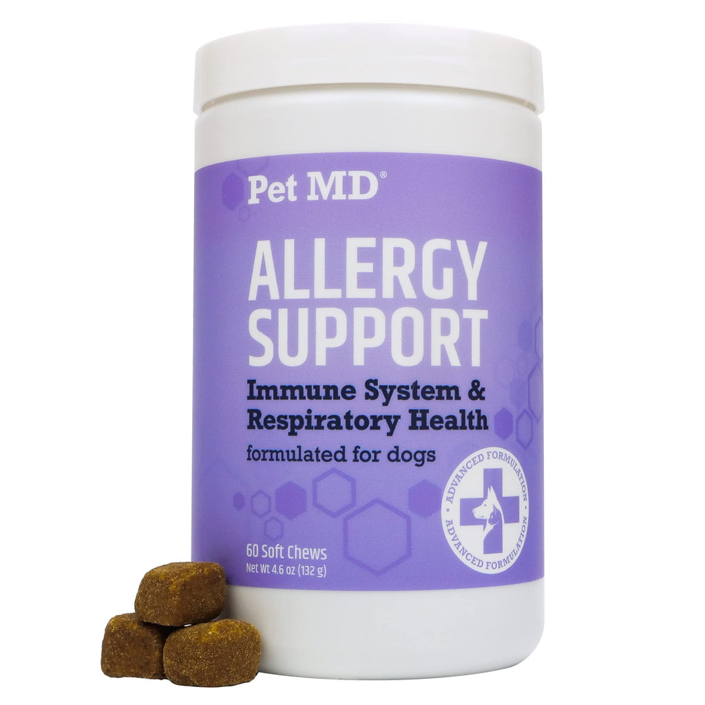 Pet MD Allergy Aid - Puppy & Dog Allergy Chews with Quercetin & Pumpkin - Immune & Seasonal Allergy Relief for Dogs - Skin & Itch Relief for Dogs - 180 ct - PawsPlanet Australia