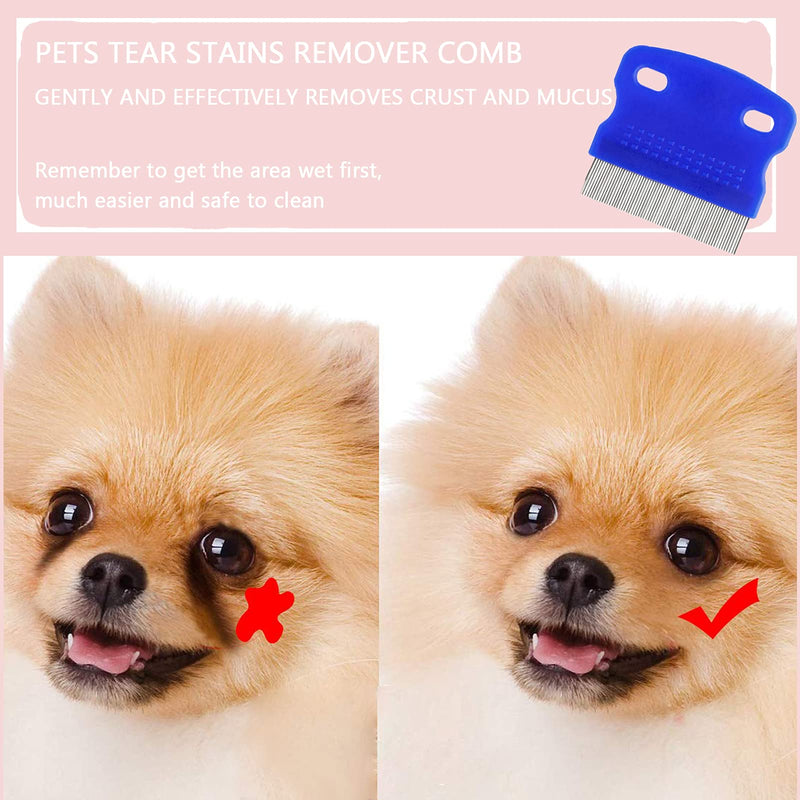 Flea Comb for Cat Dog, 4 PCS Flea Removal Lice Combs Fine Tooth Comb Grooming Set Remove Float Hair Tear Marks Tick Removal Tool - PawsPlanet Australia