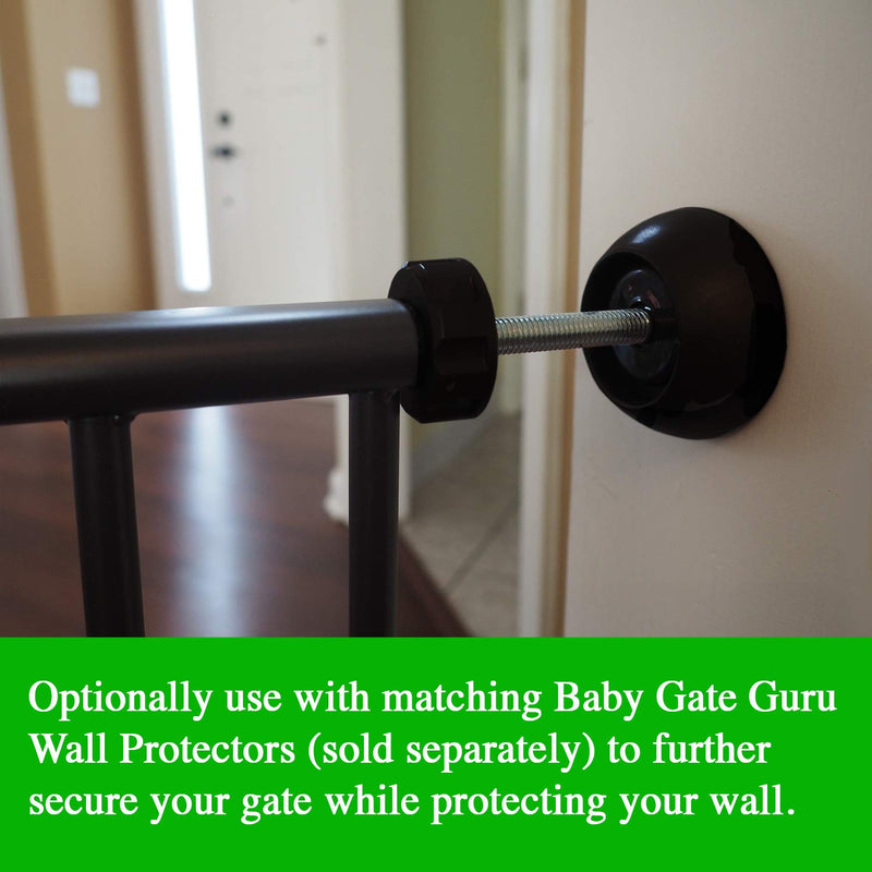 [Australia] - Baby Gate Guru Extra Long M8 (8mm) Spindle Rods for Pressure Mounted Baby and Pet Safety Gates 4 Pack Replacement Set (8mm, Black) M8 (8mm) 