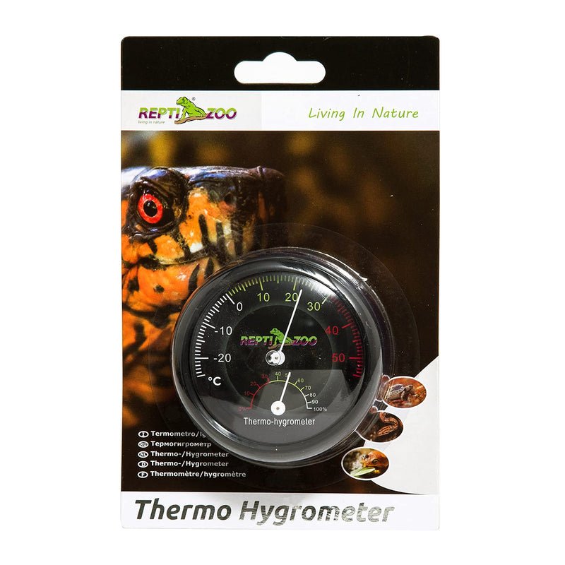REPTI ZOO Reptile Terrarium Thermometer Hygrometer Dual Gauges Pet Rearing Box Reptile Thermometer and Humidity Gauge - PawsPlanet Australia
