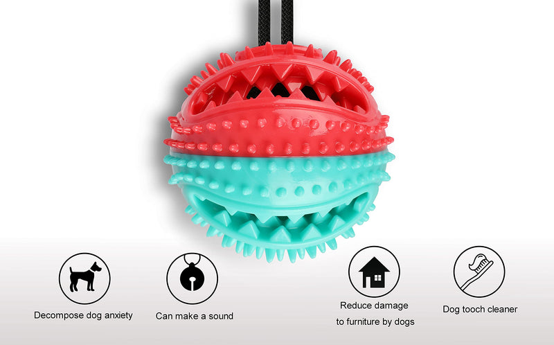 Yarchonn Dog Chewer Toys Suction Cup for Dog Pulling Chewing Food Treat Ball for Pets Training Soft Rope and TPR Molar Ball Clean Teeth Toys Good for Small Medium Dogs - PawsPlanet Australia