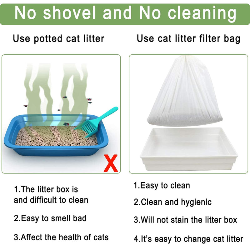 Sifting Cat Litter Box Liners Bags with Holes- Durable with Drawstring Scratch Resistant Waste Large Size 37×18inch(Pack of 7)) 1 36x18 Inch (Pack of 7) - PawsPlanet Australia