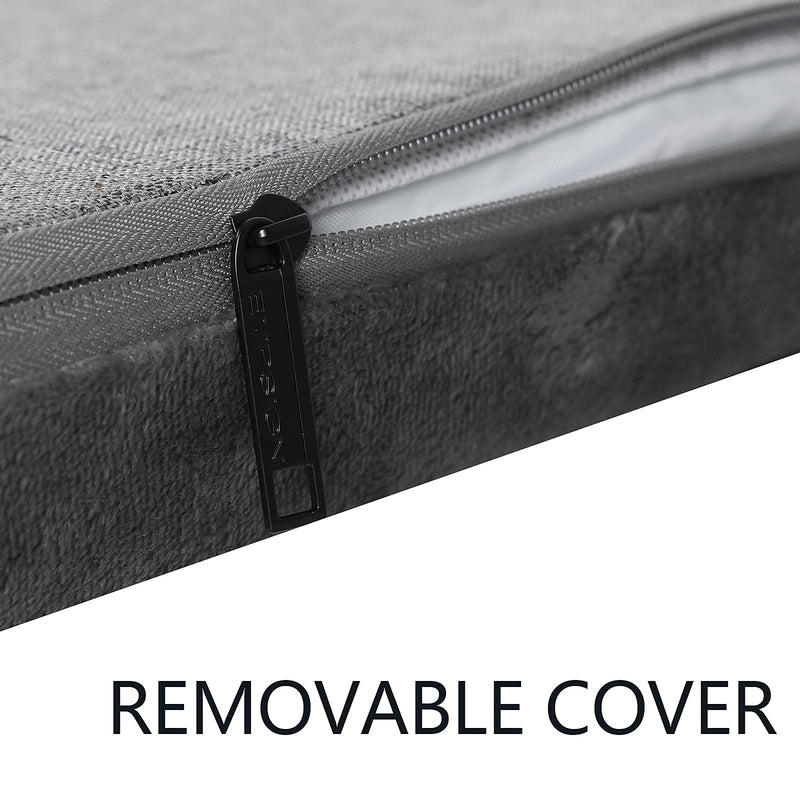 EMPSIGN Stylish Dog Bed Mat Dog Crate Pad Mattress Reversible (Cool & Warm), Water Proof Linings, Removable Machine Washable Cover, Firm Support Pet Crate Bed for Small to XX-Large Dogs, Grey S(23"*16"*3") - PawsPlanet Australia