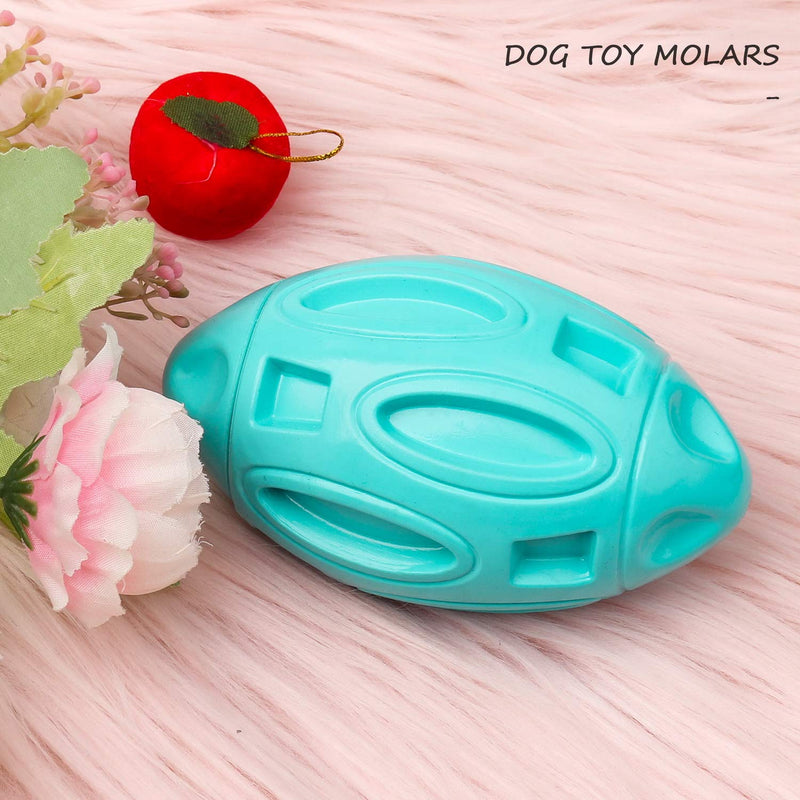 Dog Squeaky Toys Dog Chew, Dog Toys Ball for Aggressive Indestructible Outdoor Training Teething Dogs Rubber Rugby Toys for Large and Medium Chewers Dogs(Blue) - PawsPlanet Australia