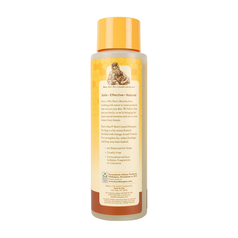 Burt's Bees for Dogs Shed Control Shampoo with Omega 3 and Vitamin E - Shedding Shampoo for Dogs, Burts Bees Dog Shampoo - Pet Shampoo, Deshedding Dog Shampoo, Natural Dog Shampoo, Dog Wash 16 Fl Oz - 1 Pack - PawsPlanet Australia