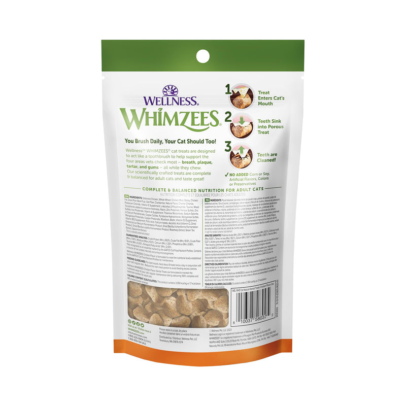 Whimzees Wellness Natural Cat Dental Treats, Chicken Flavor, 2 Ounce 2.00 Ounce (Pack of 1) - PawsPlanet Australia