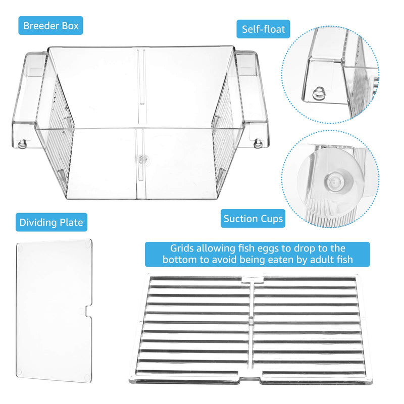 AquaMiracle Fish Hatchery Fish Breeder Incubator Isolation Box for Baby Fish, Sick Fish, Guppy, Shrimp, and Clownfish - PawsPlanet Australia