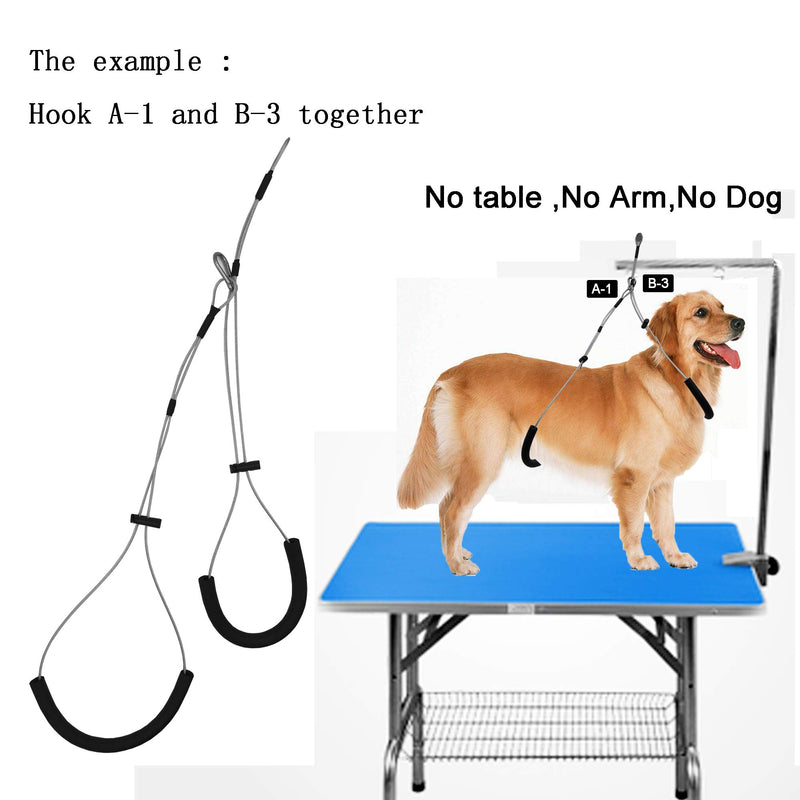 [Australia] - YYST Pets No-Sit Haunch Holder Dog Grooming Restraint Cable Loop While Grooming Fit Different Dogs 
