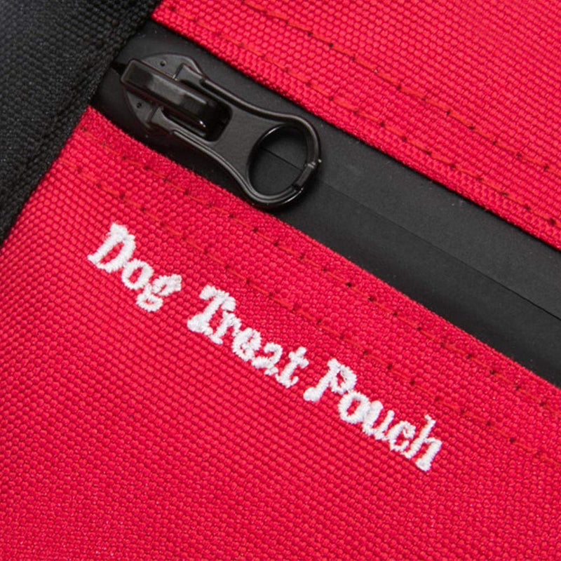 [Australia] - eBasics Dog Treat Pouch for Training Doggie Puppy Treat Snack Bags Reward Pouch Bait Bag Dog Treat Carrier Holder with Clip Waist Belt Magnetic Opening Red 