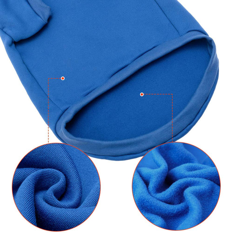 BINGPET BA1002-1 Security Patterns Printed Puppy Pet Hoodie Dog Clothes X-Small Royal Blue - PawsPlanet Australia