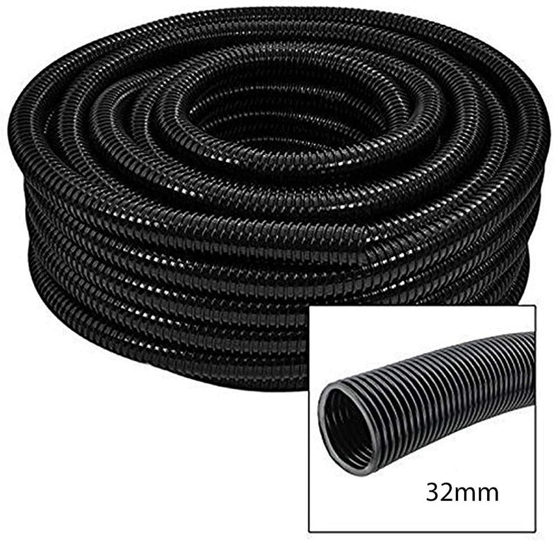 FIND A SPARE 15 Meter Black Flexible Hose Fish Pond Pump Flexi Pipe 32mm Diameter - PawsPlanet Australia