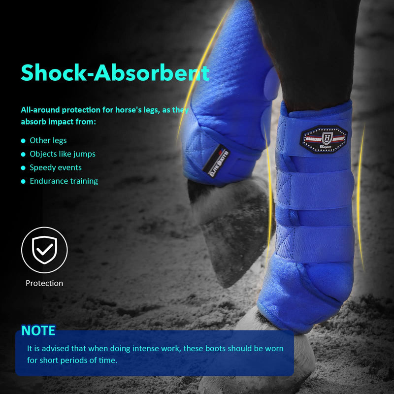 Harrison Howard Horse Sport Medicine Front Shock-Absorbing Boots All-Round Lower Limb Protection & Support Sport Boots Athletic Boots Perfect for Endurance Training and Performance Medium Aquamarine - PawsPlanet Australia