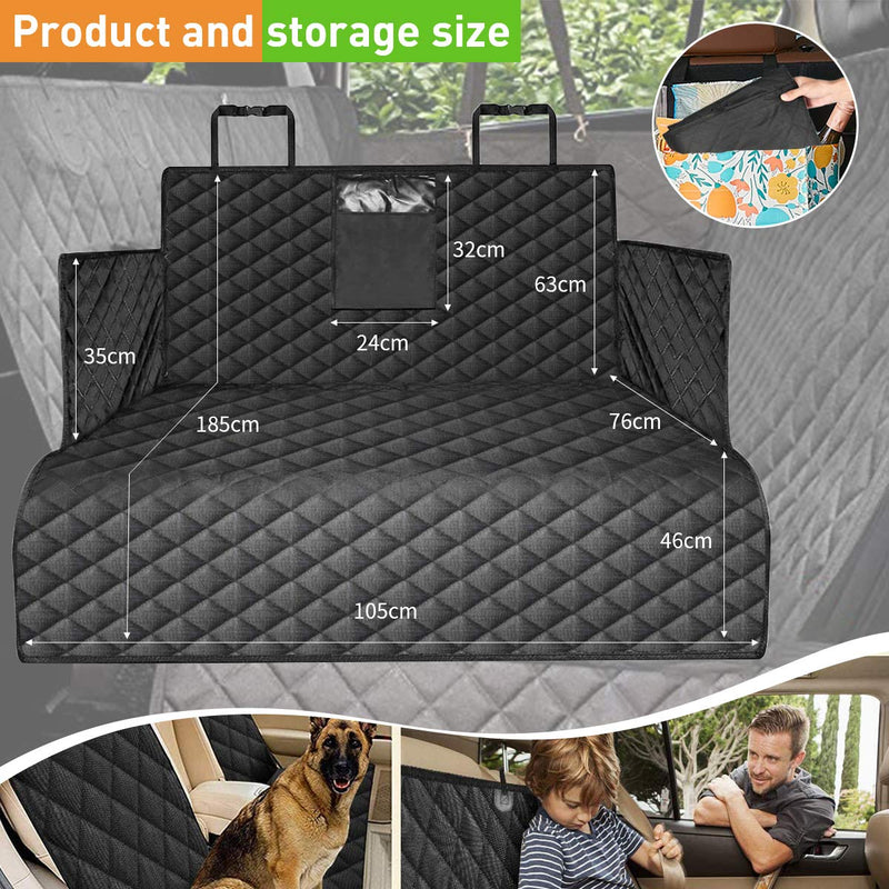 newoer Car Boot Liner Protector for Dogs, Waterproof Dog Seat Cover Car Mat for Back Seat Trucks/SUV with Bumper Flap Protector, Nonslip Dog Seat Cover 185 * 105cm - PawsPlanet Australia