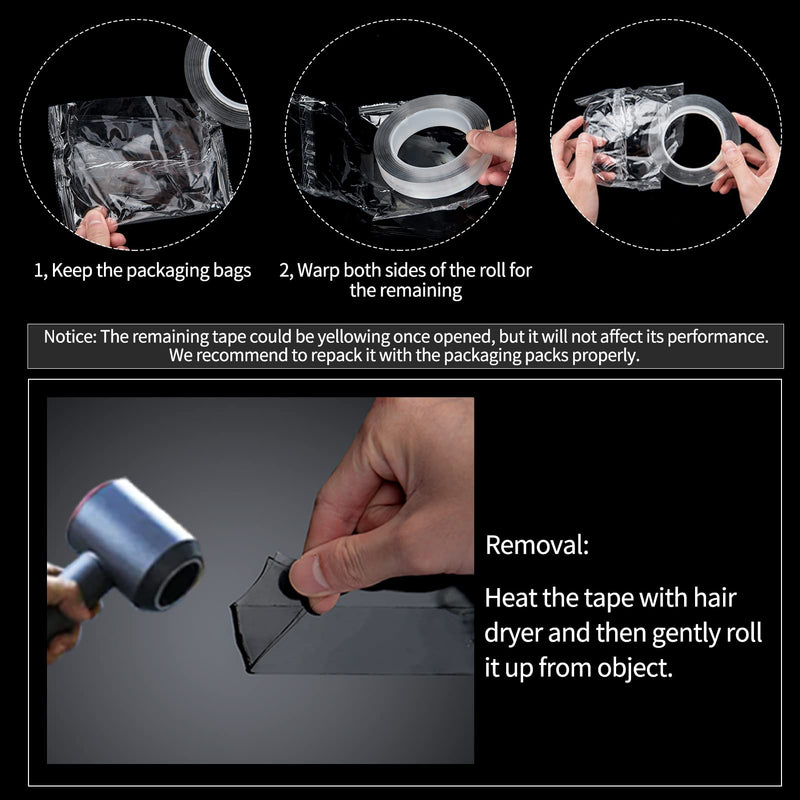 Art3d 3m Double Sided Tape Heavy Duty Non-Tracing Removable Reusable Washable - Multipurpose 300x1.3x0.1CM 1 - PawsPlanet Australia