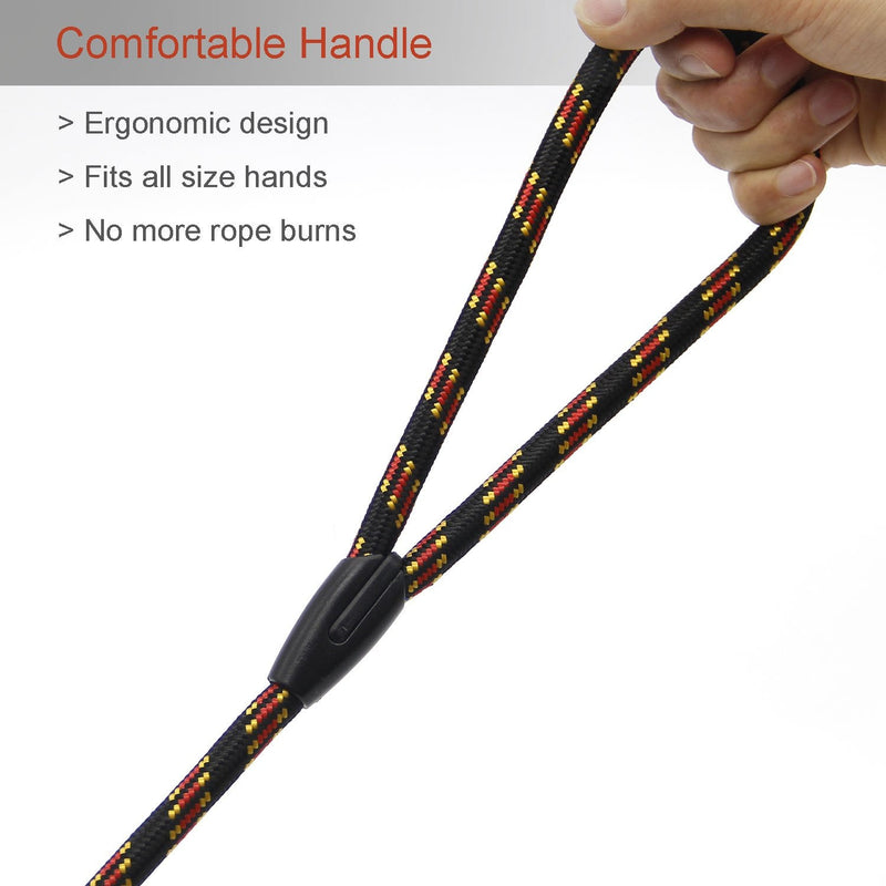 Coolrunner Durable Dog Slip Rope Leash, 5 FT Dog Training Leash, Strong Slip Lead, Standard Adjustable Pet Slipknot Nylon Leash for Small Medium Dogs(10-80 lb) Black - PawsPlanet Australia