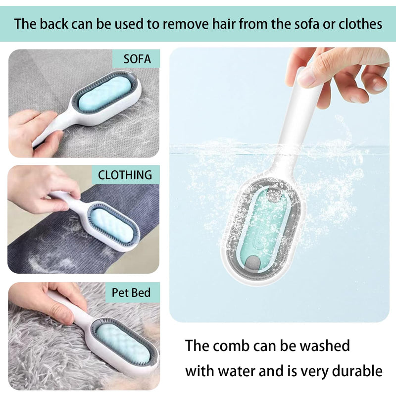 2 pieces cat brush, pet hair removal comb with water tank, cat brush with water, pet hair brush, cat brush, cat brush, cat brush short hair, ideal for grooming and pet grooming - PawsPlanet Australia