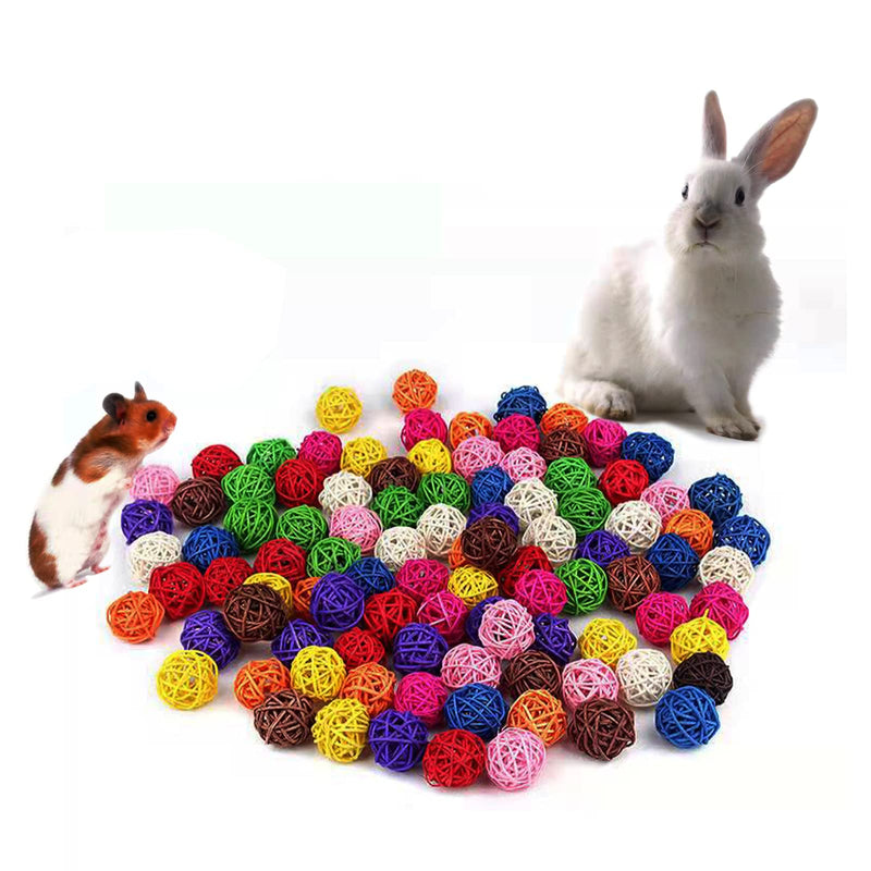 Parrot Chew Toys Bird Toys, 30 Pcs 1.2 inch Rattan Wicker Balls Parakeet Chewing Toys, for Budgies Conures Hamsters Bunny Toy, Decoration for DIY Craft Party Wedding - PawsPlanet Australia