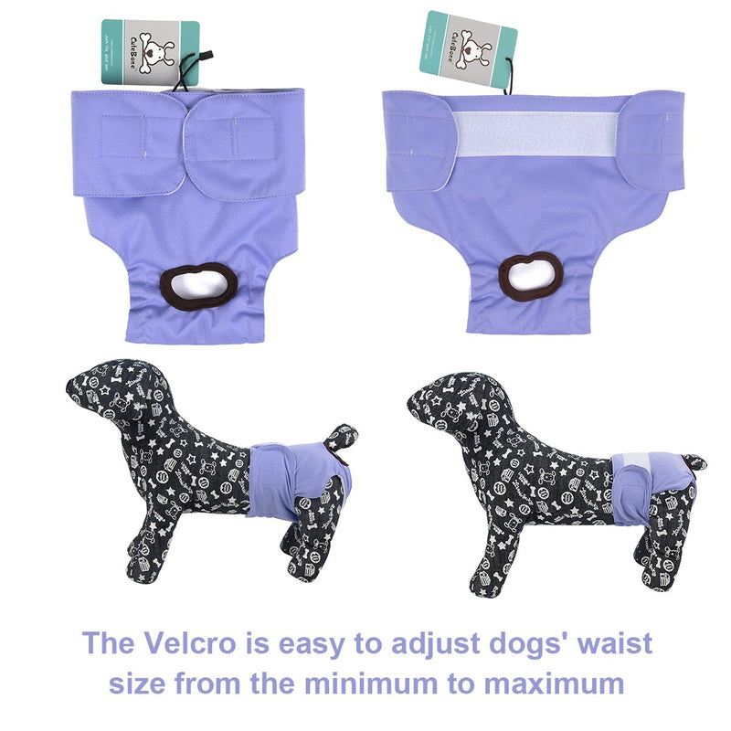 [Australia] - CuteBone Dog Diapers Female Reusable Period Panties Washable Puppy Pee Pads for Untrained Puppies, Dogs in Heat, Doggie Menstrual and Incontinence S Blue&Purple 3pcs 