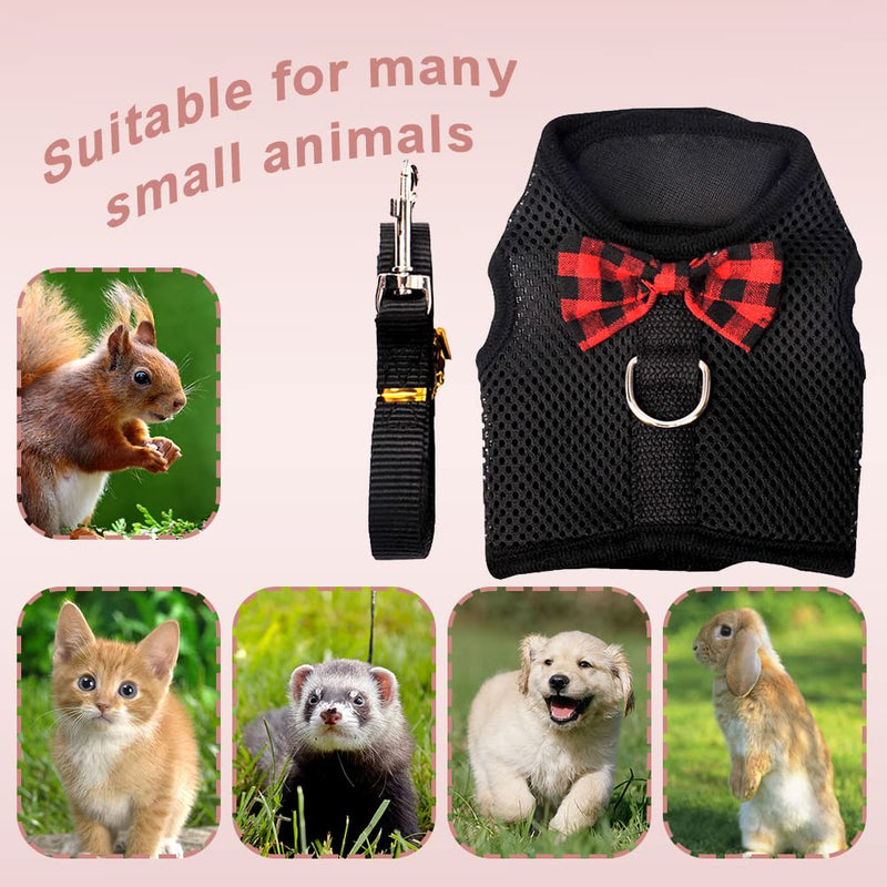 Rabbit Soft Harness, Small Pet Harness, Rabbits Harness with Leash Set, Rabbit Harness Small Animal Harness Hamster Harness, Breathable Rabbit Mesh Rabbit Harness Hamster Vest - PawsPlanet Australia
