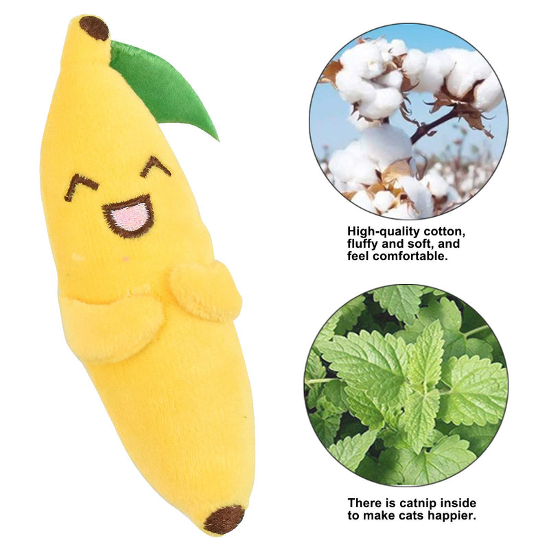 NiceLand Catnip Toys, 4Pcs Catnip Toys for Cats, Cat Toys for Indoor Cats, Cat Toys with Catnip, Cat Chew Toy, Banana Catnip Toy, Cat Pillow Toys for Teeth Cleaning, Cat Toy for Cats Kittens - PawsPlanet Australia