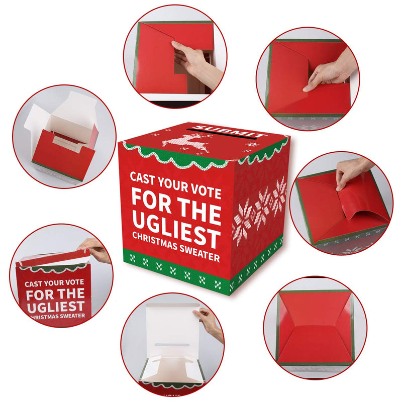 Ugly Sweater Contest Ballot Box Voting Cards – Christmas Xmas Holiday Party Supplies - PawsPlanet Australia