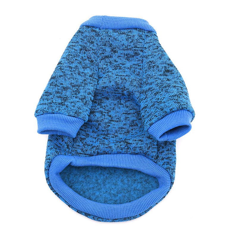 Fashion Pet Dog Clothes Classic Knitwear Dog Sweater Soft Warm Pup Dogs Shirt Winter Puppy Sweater for Medium and Small Dogs (Blue, Small) Blue - PawsPlanet Australia