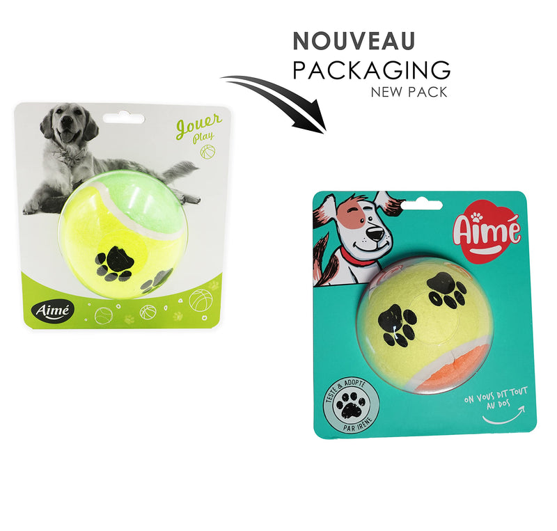 Aimé Maxi Tennis Ball for Dogs, 10 cm, 0.222 kg - PawsPlanet Australia