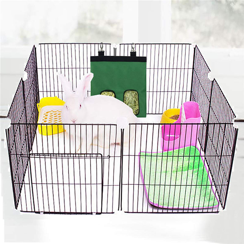 Hanging Rabbit Hay Bag,Guador 1 Pcs Guinea Pig Herbivore Hay Bags Hanging Feeding Hay for Small Animals Rabbit Hay Bag Storage Hanging Feeder Sack (Green) Green - PawsPlanet Australia