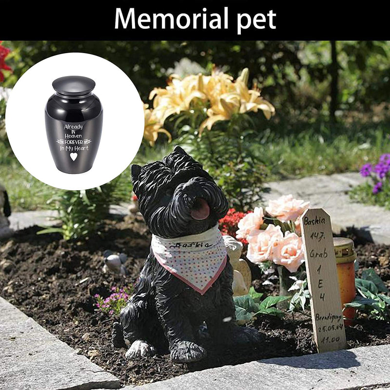 APPO The Pet Urn Is Used to Store the Burnt Ashes of Your Pet to Keep the Most Sincere Memories of You and Him Jars are Slso Exquisite Souvenirs That Can be Placed Anywhere in Your Home (Black) Black - PawsPlanet Australia