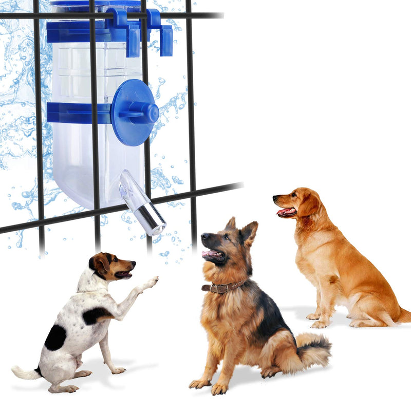 [Australia] - Songway Hanging Automatic Water Bottle with Stainless Steel Ball/Leak-Proof for Automatically Feeding Water Pet Drinking/Suitable for Small and Medium Pets Blue 