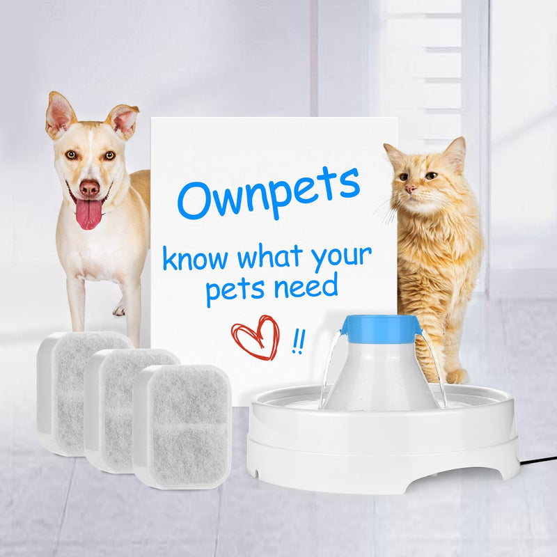 OWNPETS Replacement Cotton Activated Carbon Filters for Cat Dog, Pet Water Drinking Fountain 3 Packs - PawsPlanet Australia