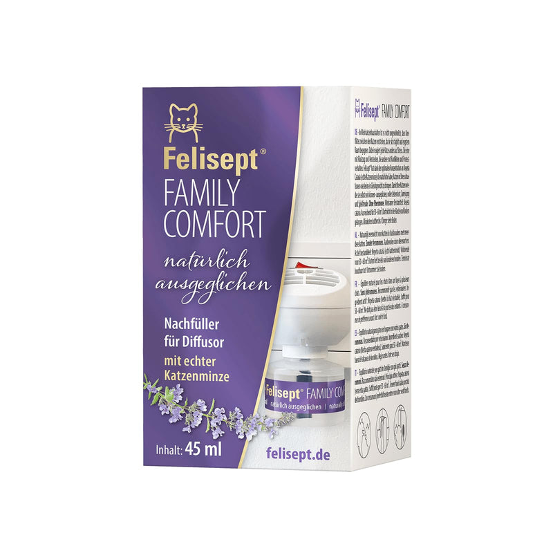 Felisept Family Comfort relaxant in multi-cat households refill bottle 45ml sedative for cats cats sedative with natural catnip pheromones cat refill 45ml - PawsPlanet Australia