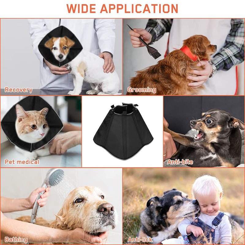 Yideng Dog Cone Collar for Surgery, Soft Elizabethan Collar with Adjustable Buckle Pet Recovery Collar with Reflective Design Pet Protective Collar E-Collar for Dog Cat Recovery from Surgery (M) M - PawsPlanet Australia