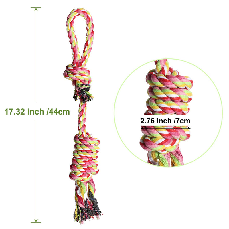 VECELA Rope Dog Toy Indestructible, Rope Dog Toys Indestructible Knotted Rope Dog Toy Large Dog Rope Toys For Strong Dogs A-01 - PawsPlanet Australia