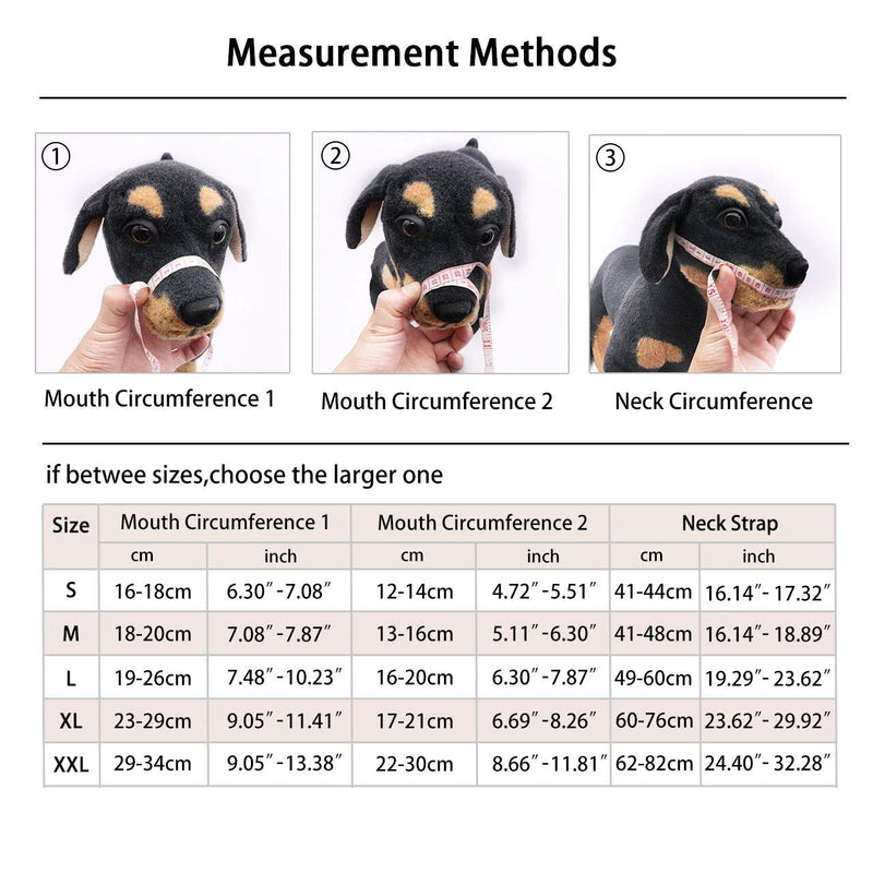 [Australia] - QiCheng&LYS Pet Dog Mouth Covers Comfortable Breathable Nylon Mesh Muzzles Anti-Biting Barking Dog Safety Mask with Adjustable 5 Colors Available Blue XL 