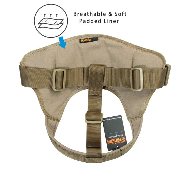 EXCELLENT ELITE SPANKER Dog Harness Tactical Dog Harness Training Service Dog Vest Working Dog Harness Adjustable Dog Vest for Medium and Large Dogs (Brown-S) S Brown - PawsPlanet Australia