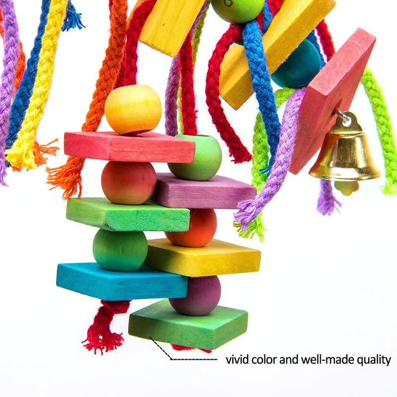 Wonninek Wooden Block Bird Parrot Toys Chewing Toy for Small and Medium Parrots and Birds - PawsPlanet Australia