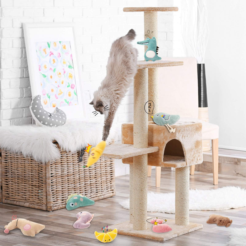 [Australia] - Skylety 12 Pieces Catnip Toys Cute Interactive Plush Catnip Cat Toy Cat Catnip Toys Set for Cat Kitten Indoor and Outdoor Entertaining Birthday Halloween Christmas Holiday Presents for Kitten 