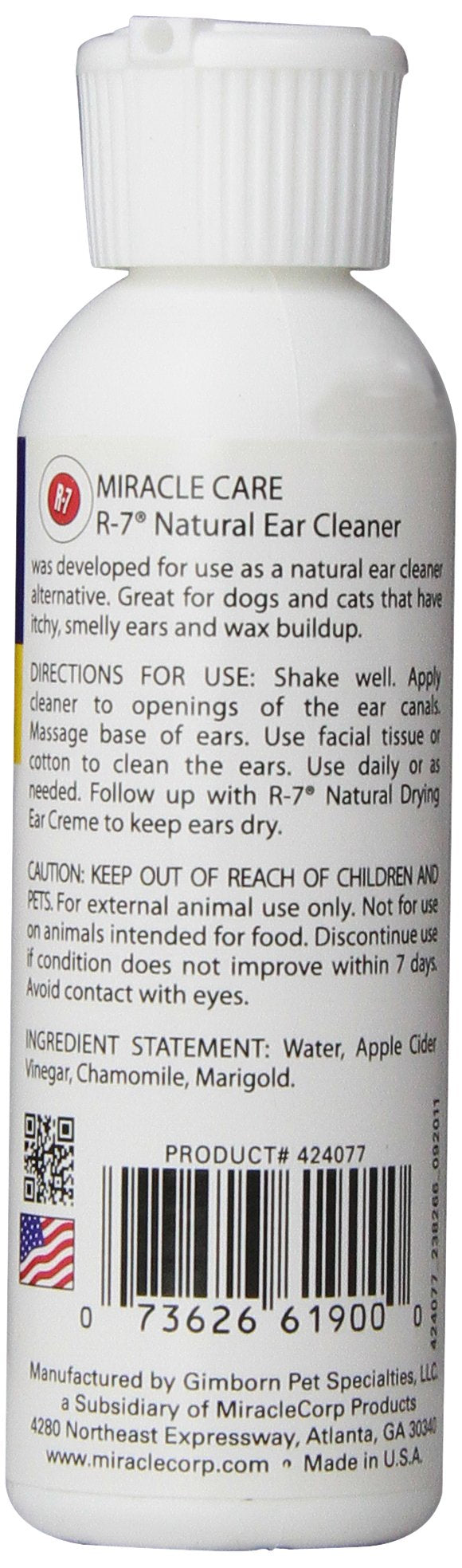 Miracle Care All Natural Ear Cleaner, 4-Ounce - PawsPlanet Australia
