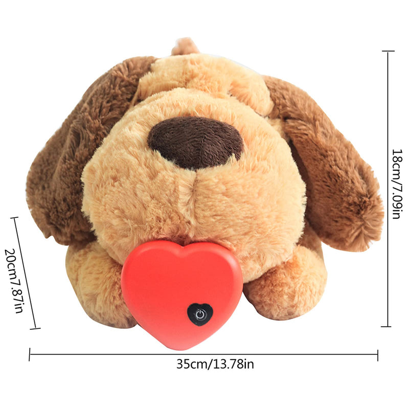 Puppy Toy with Heartbeat, Puppies Separation Anxiety Dog Toy Soft Plush Sleeping Buddy Behavioral Aid Toy Puppy Heart Beat Toy for Puppies Dog Pet (Dog) - PawsPlanet Australia